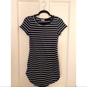 Heart & Hips blue/white stripped Bodycon Dress